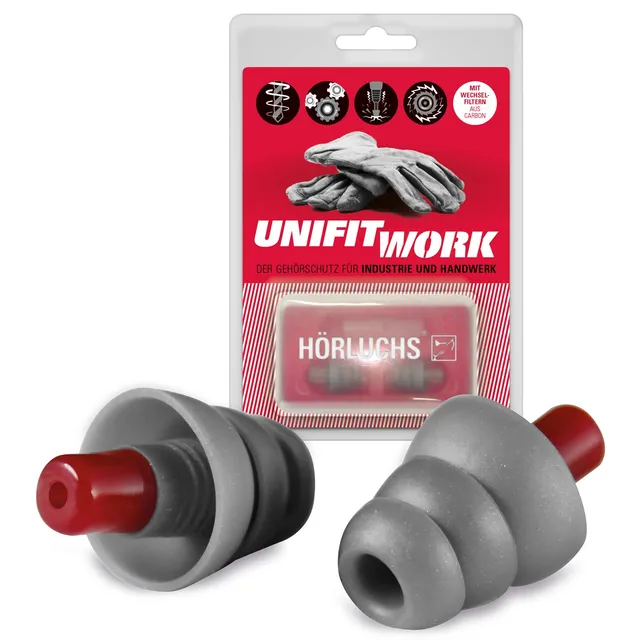 h-rluchs-hl5-unifit-work-geh-rschutz-rot-grau-mit-box image 1