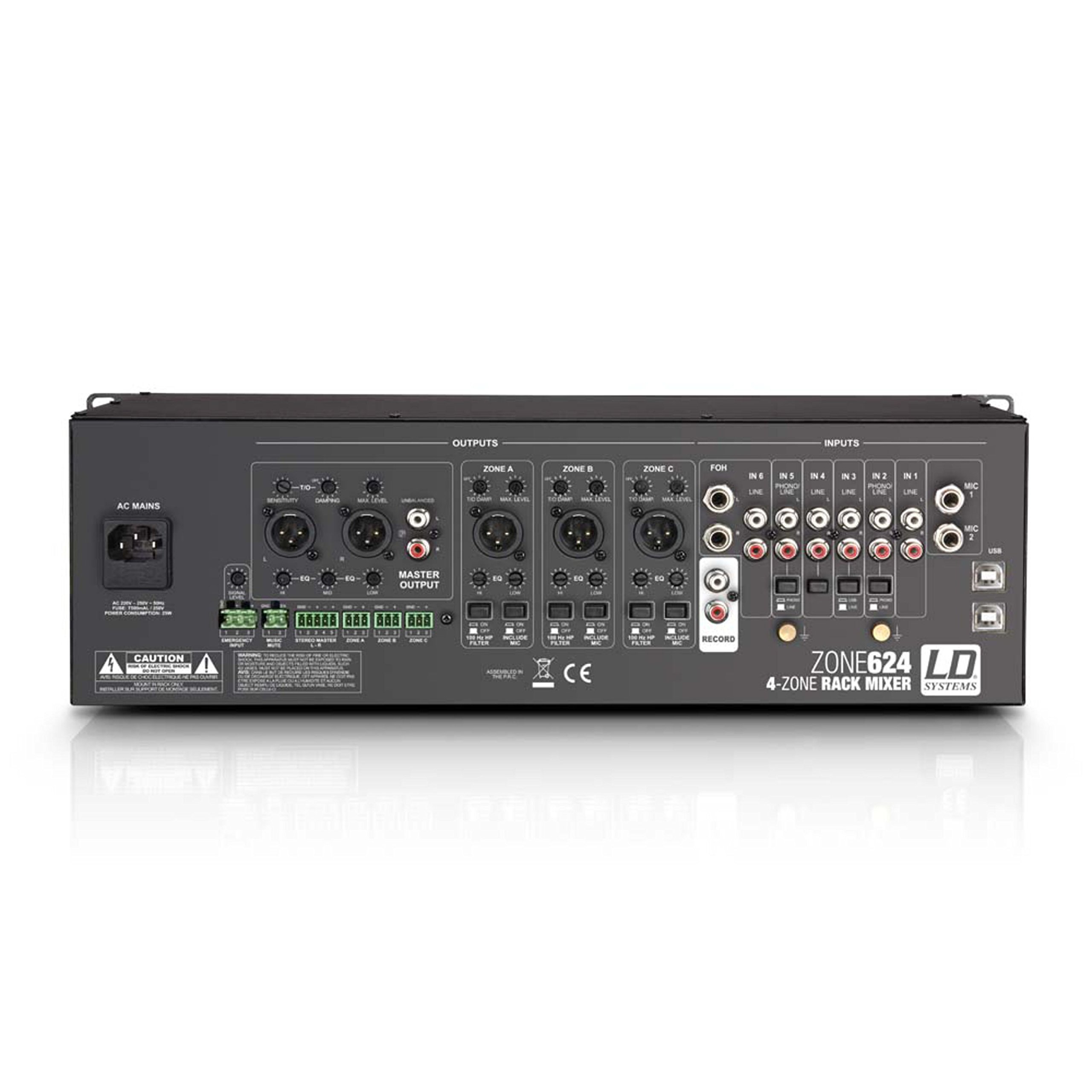 ld-systems-zone-624-4-zonen-mixer-19-3he-schwarz-8-kanal image 7