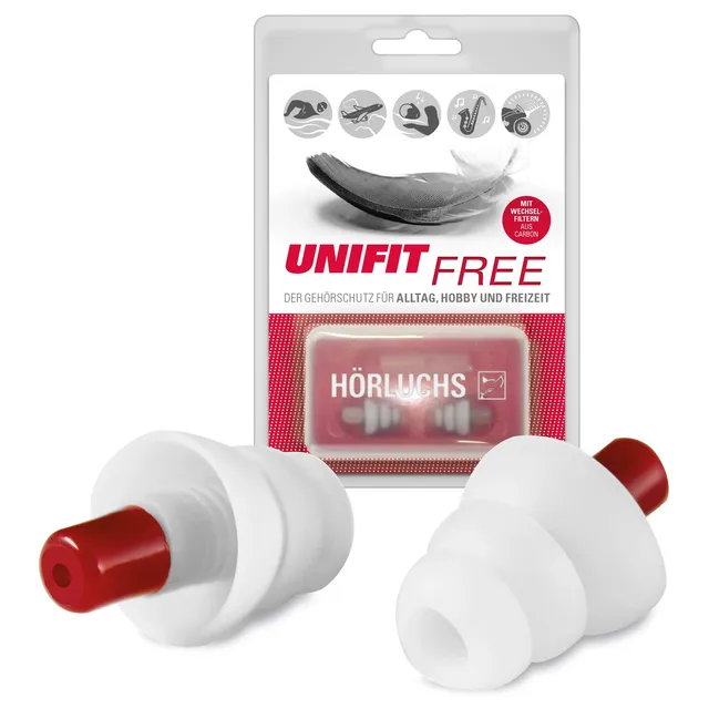 h-rluchs-hl5-unifit-free-geh-rschutz-wei-rot-mit-carbonfilter image 1