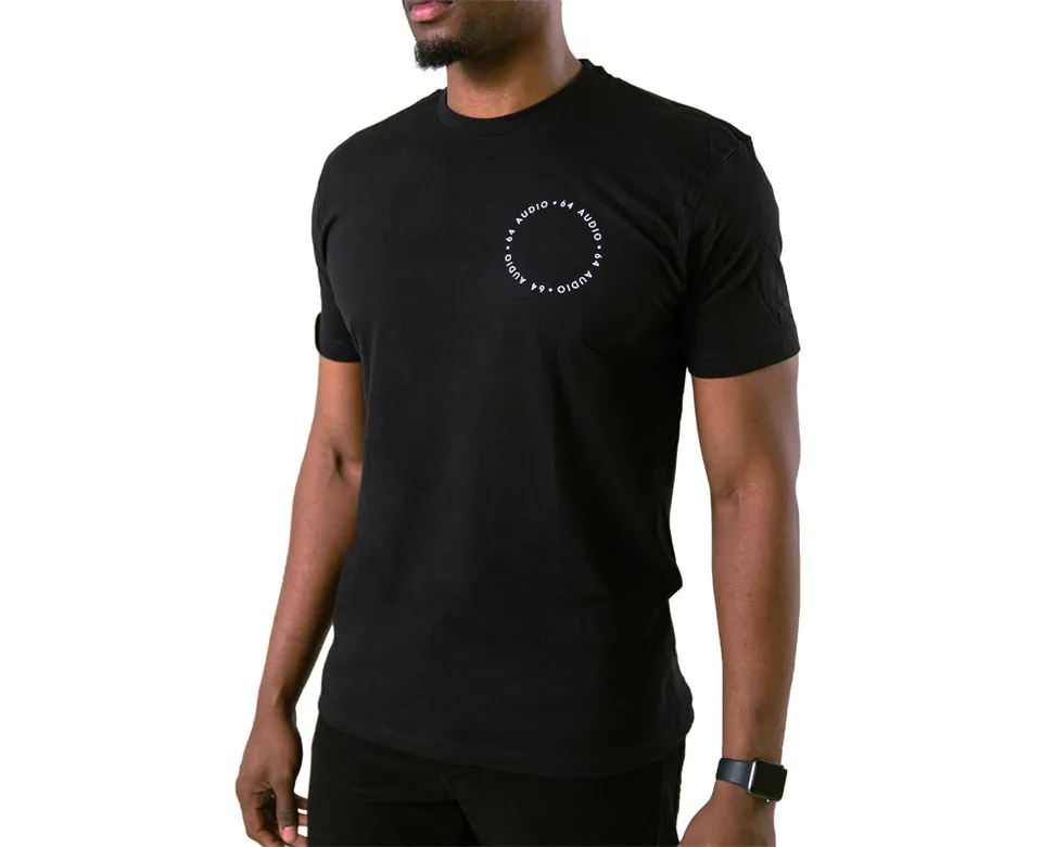 64-audio-circle-logo-t-shirt-schwarz-bio-baumwolle-gr-e-l image 1