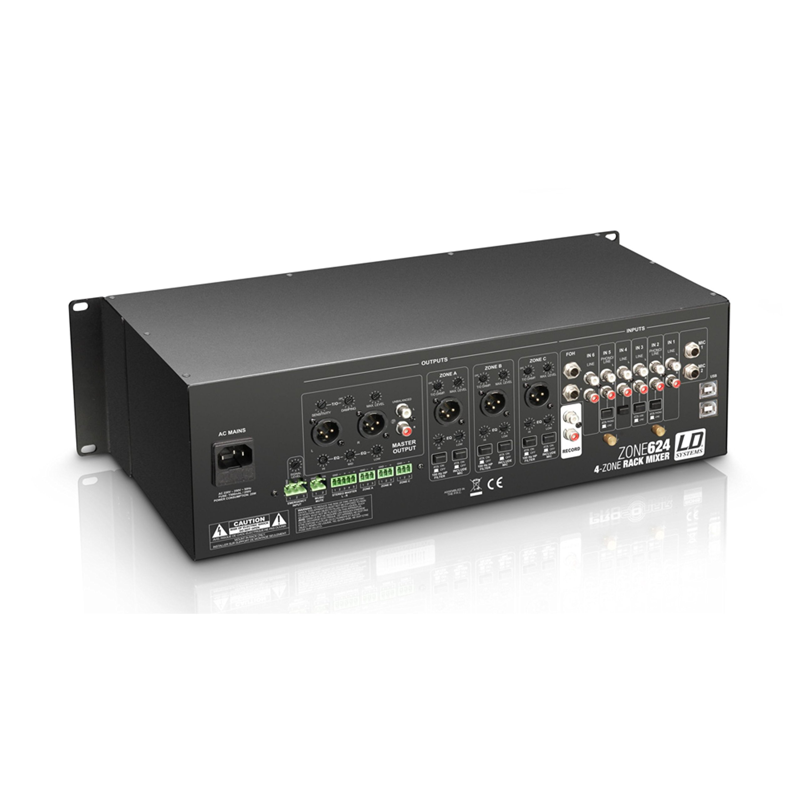 ld-systems-zone-624-4-zonen-mixer-19-3he-schwarz-8-kanal image 4