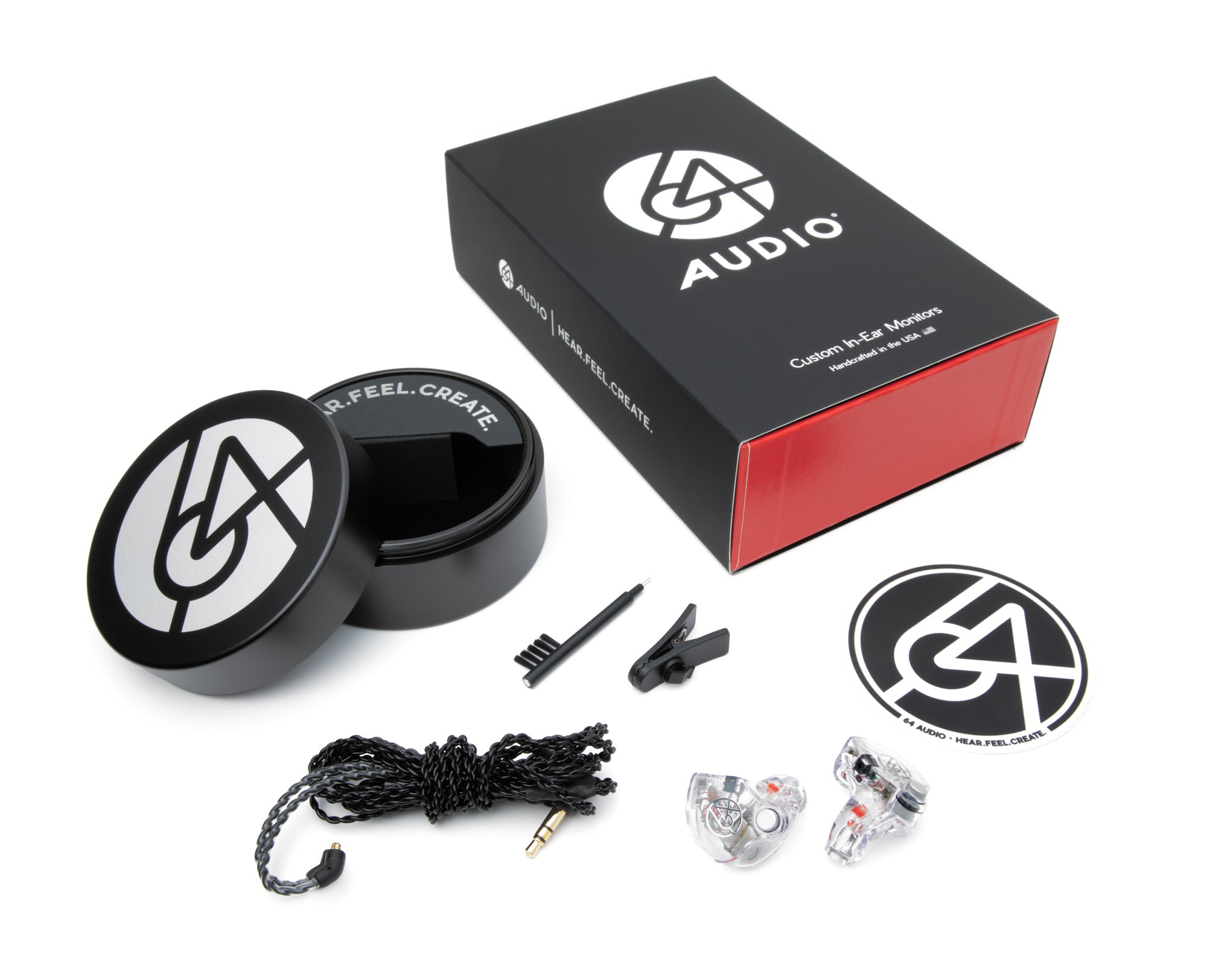 64-audio-a12t-dealer-clear-ciem-custom-in-ear-transparent image 2