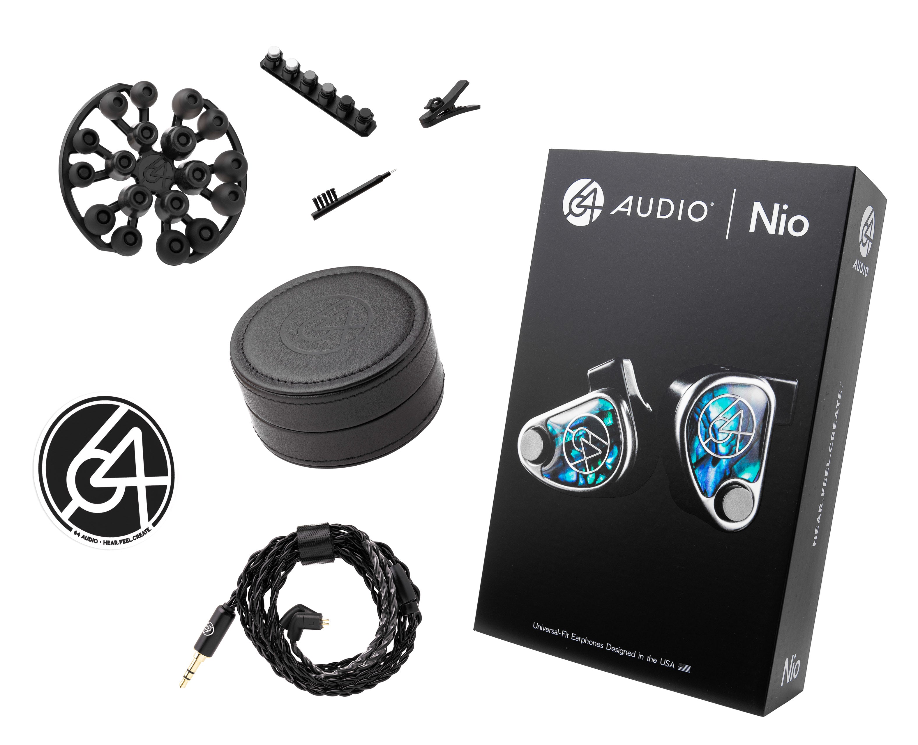 64-audio-nio-in-ear-monitor-hybrid-9-treiber-abalone image 4