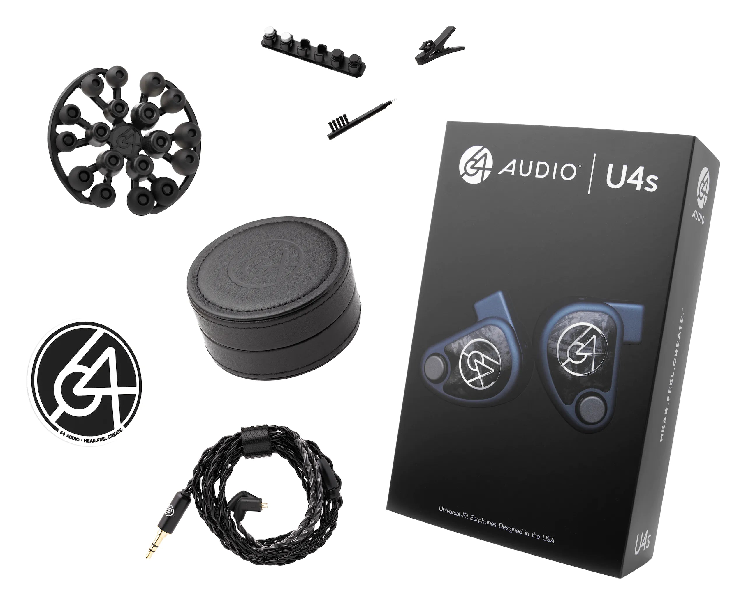 64-audio-u4s-in-ear-monitor-hybrid-quad-driver-slate-blue image 4