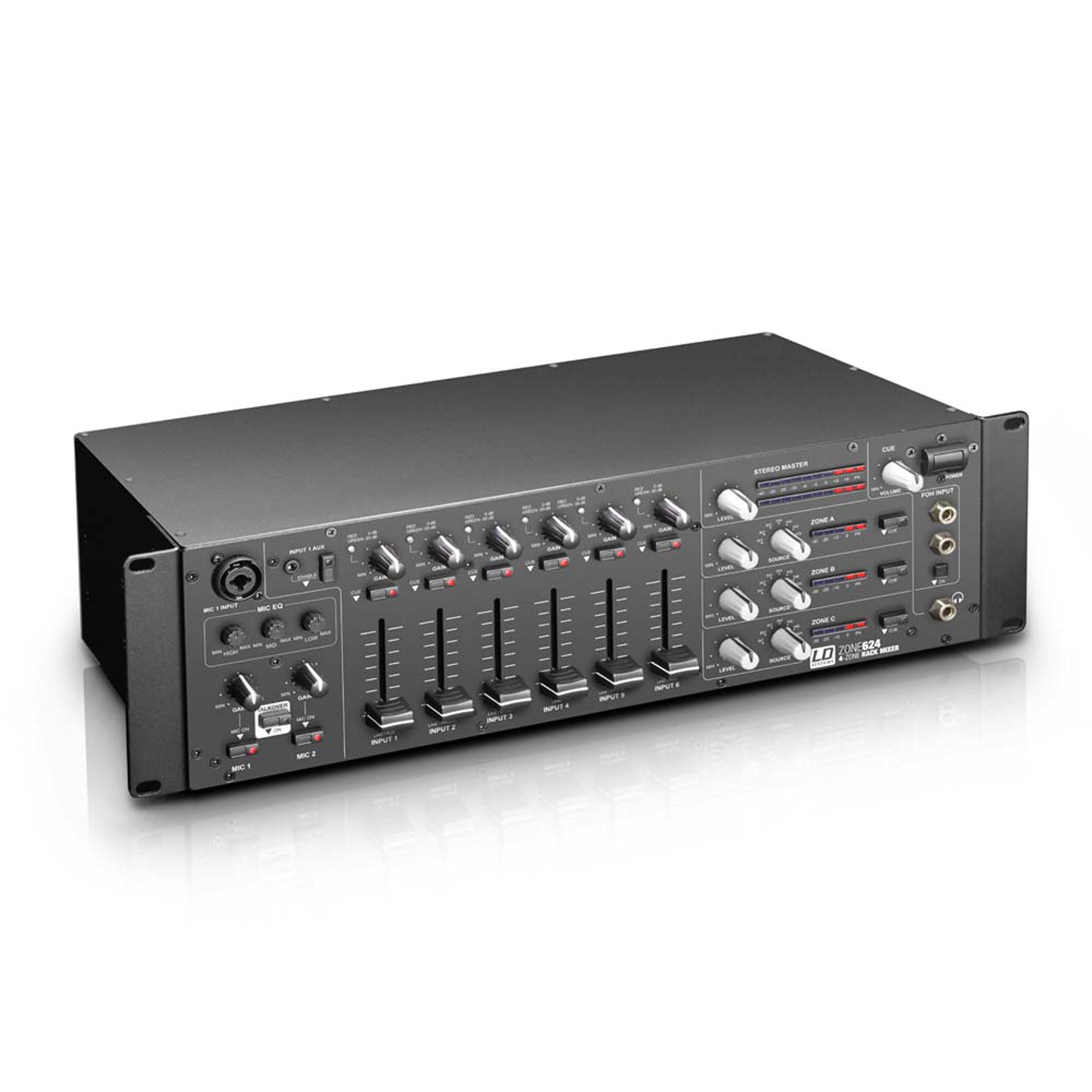 ld-systems-zone-624-4-zonen-mixer-19-3he-schwarz-8-kanal image 1