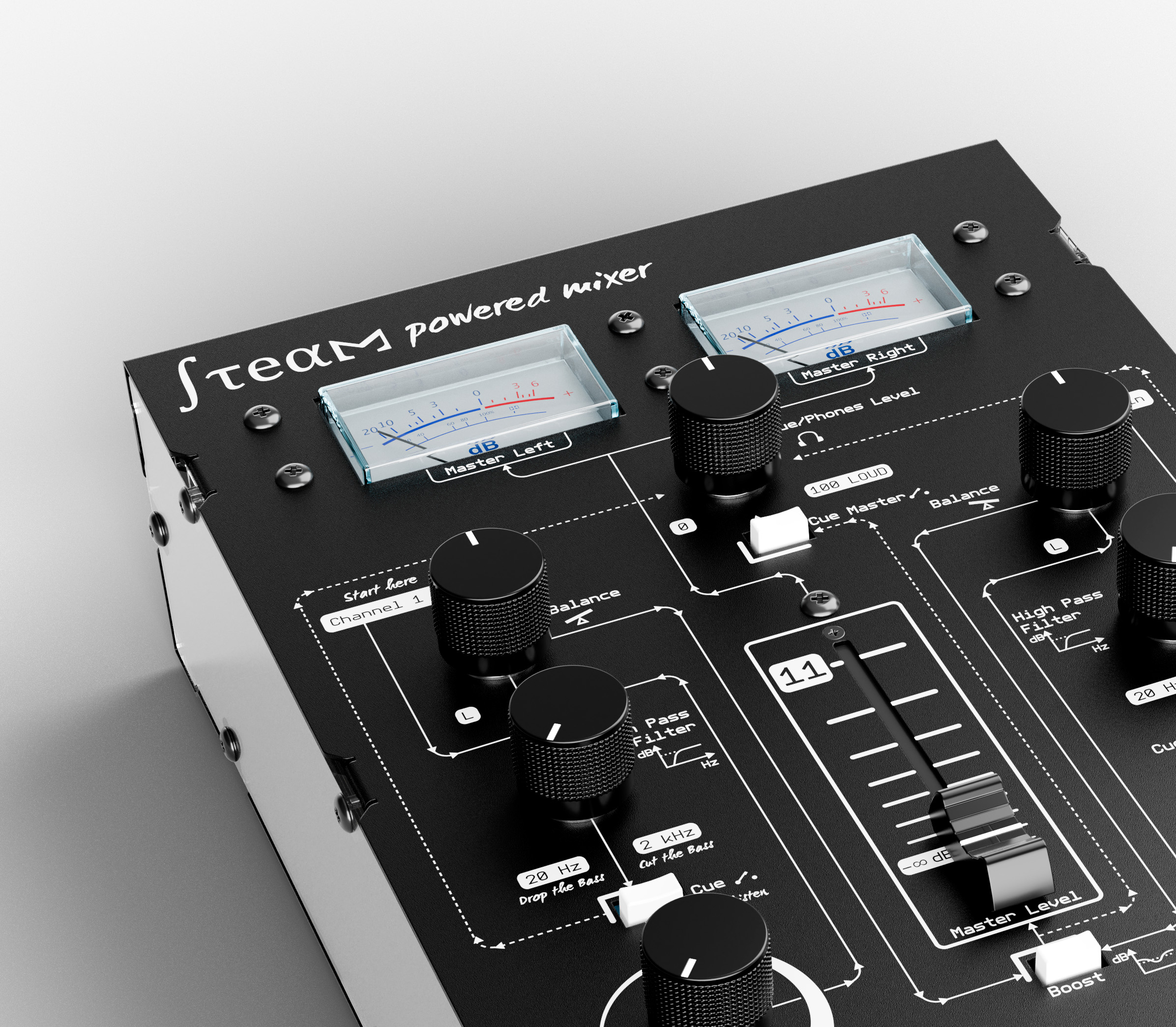 digico-steam-powered-mixer-dj-mischpult-bausatz-2-kanal image 3